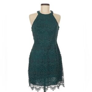 HOLLISTER Lace Halter Dress – Teal Green, Size 1